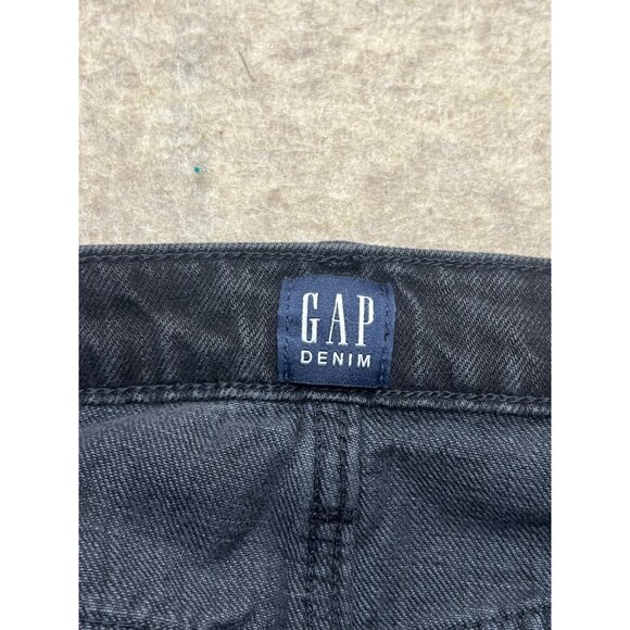 Gap Denim 1969 Black High Rise Mom Jean Size 16/33 Petite - Picture 4 of 10